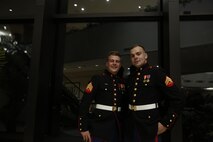 Chemical Biological Incident Response Force, CBIRF, U.S. Marine Corps Forces Command, Marines, Sailors and their friends and families commemorated the 242nd anniversary of the United States Marine Corps during CBIRF’s 2017 Marine Corps Birthday Ball at the Hilton Mark Center in Alexandria, Va., Nov. 4, 2017. Maj. Gen. Richard J. Gallant, U.S. Army Commander of Joint Task Force Civil Support, and his wife, Mrs. Carol Gallant, were the guests of honor. (Official U.S. Marine Corps Photos by Cpl. Maverick S. Mejia/ RELEASED)
