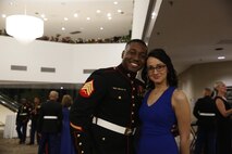 Chemical Biological Incident Response Force, CBIRF, U.S. Marine Corps Forces Command, Marines, Sailors and their friends and families commemorated the 242nd anniversary of the United States Marine Corps during CBIRF’s 2017 Marine Corps Birthday Ball at the Hilton Mark Center in Alexandria, Va., Nov. 4, 2017. Maj. Gen. Richard J. Gallant, U.S. Army Commander of Joint Task Force Civil Support, and his wife, Mrs. Carol Gallant, were the guests of honor. (Official U.S. Marine Corps Photos by Cpl. Maverick S. Mejia/ RELEASED)