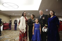 Chemical Biological Incident Response Force, CBIRF, U.S. Marine Corps Forces Command, Marines, Sailors and their friends and families commemorated the 242nd anniversary of the United States Marine Corps during CBIRF’s 2017 Marine Corps Birthday Ball at the Hilton Mark Center in Alexandria, Va., Nov. 4, 2017. Maj. Gen. Richard J. Gallant, U.S. Army Commander of Joint Task Force Civil Support, and his wife, Mrs. Carol Gallant, were the guests of honor. (Official U.S. Marine Corps Photos by Cpl. Maverick S. Mejia/ RELEASED)