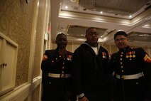 Chemical Biological Incident Response Force, CBIRF, U.S. Marine Corps Forces Command, Marines, Sailors and their friends and families commemorated the 242nd anniversary of the United States Marine Corps during CBIRF’s 2017 Marine Corps Birthday Ball at the Hilton Mark Center in Alexandria, Va., Nov. 4, 2017. Maj. Gen. Richard J. Gallant, U.S. Army Commander of Joint Task Force Civil Support, and his wife, Mrs. Carol Gallant, were the guests of honor. (Official U.S. Marine Corps Photos by Cpl. Maverick S. Mejia/ RELEASED)