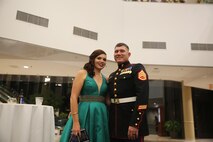 Chemical Biological Incident Response Force, CBIRF, U.S. Marine Corps Forces Command, Marines, Sailors and their friends and families commemorated the 242nd anniversary of the United States Marine Corps during CBIRF’s 2017 Marine Corps Birthday Ball at the Hilton Mark Center in Alexandria, Va., Nov. 4, 2017. Maj. Gen. Richard J. Gallant, U.S. Army Commander of Joint Task Force Civil Support, and his wife, Mrs. Carol Gallant, were the guests of honor. (Official U.S. Marine Corps Photos by Cpl. Maverick S. Mejia/ RELEASED)