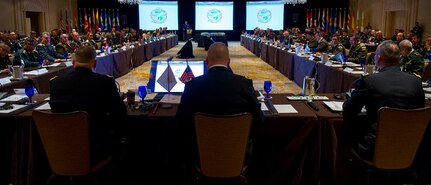 The 20 member nations, five observer nations and three international organization members of the Conference of American Armies talk during the commanders conference Nov. 6-9 in Washington, D.C. The conference was hosted by Chief of Staff of the U.S. Army Gen. Mark A. Milley and was attended by 20-member nations, five observer nations and three international organization members.