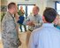 Ed Markey, U.S. Senator for Massachusetts talks with U.S. Air Force Col. Matthew Leard, 60th Air Mobility Wing vice commander Travis Air Force Base, Calif., during a gas and go, August 16, 2017. Markey is part of a congressional delegation that stopped at Travis en route to Joint Base Pearl Harbor-Hickam. (U.S. Air Force photo by Louis Briscese)