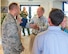 Ed Markey, U.S. Senator for Massachusetts talks with U.S. Air Force Col. Matthew Leard, 60th Air Mobility Wing vice commander Travis Air Force Base, Calif., during a gas and go, August 16, 2017. Markey is part of a congressional delegation that stopped at Travis en route to Joint Base Pearl Harbor-Hickam. (U.S. Air Force photo by Louis Briscese)