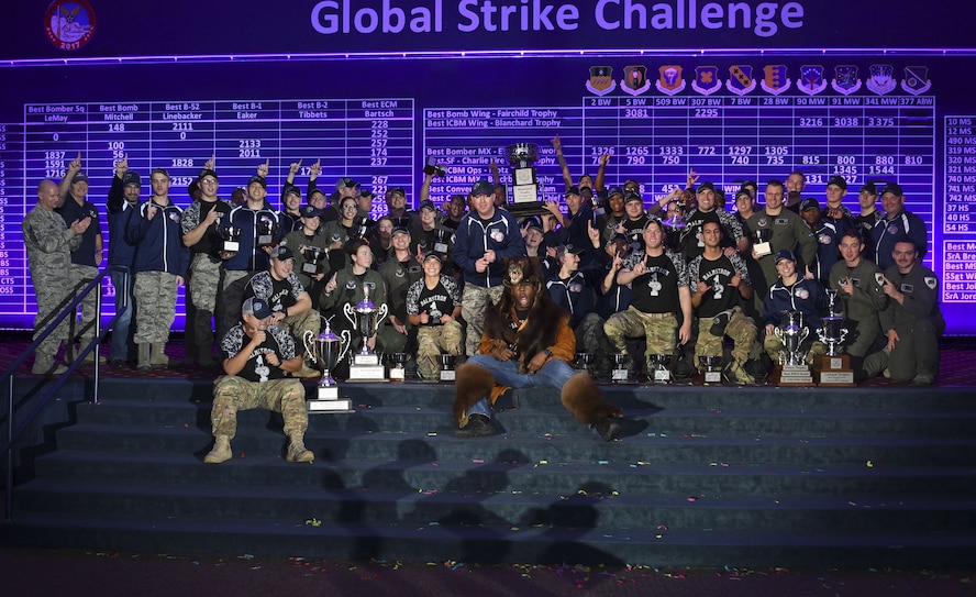 The 341st Missile Wing at Malmstrom Air Force Base, Montana, took home the Blanchard Trophy for Best ICBM Wing in Global Strike Command during the 2017 Global Strike Challenge. Trophies were awarded during a scoreposting event Nov. 15 at Barksdale AFB, Louisiana.