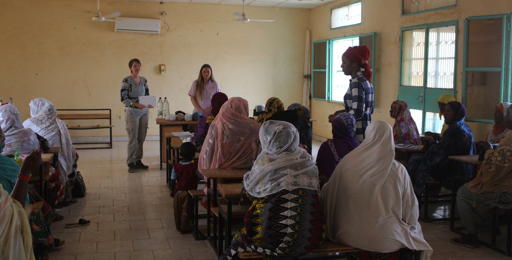 The 724th Expeditionary Air Base Squadron medical section conducted a three-day women’s hygiene class for 25 women from the Association of Nigerien Women Against War from Aug. 12 to Aug. 14, 2017, in Agadez, Niger.