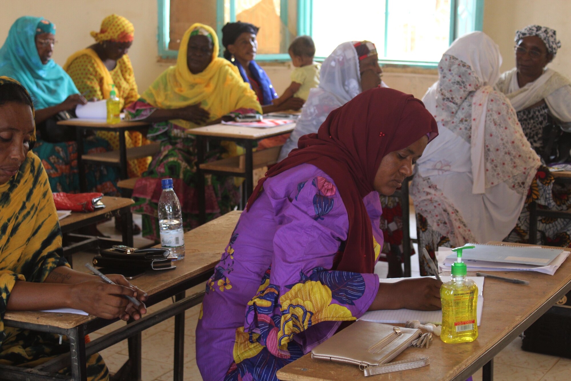 The 724th Expeditionary Air Base Squadron medical section conducted a three-day women’s hygiene class for 25 women from the Association of Nigerien Women Against War from Aug. 12 to Aug. 14, 2017, in Agadez, Niger.