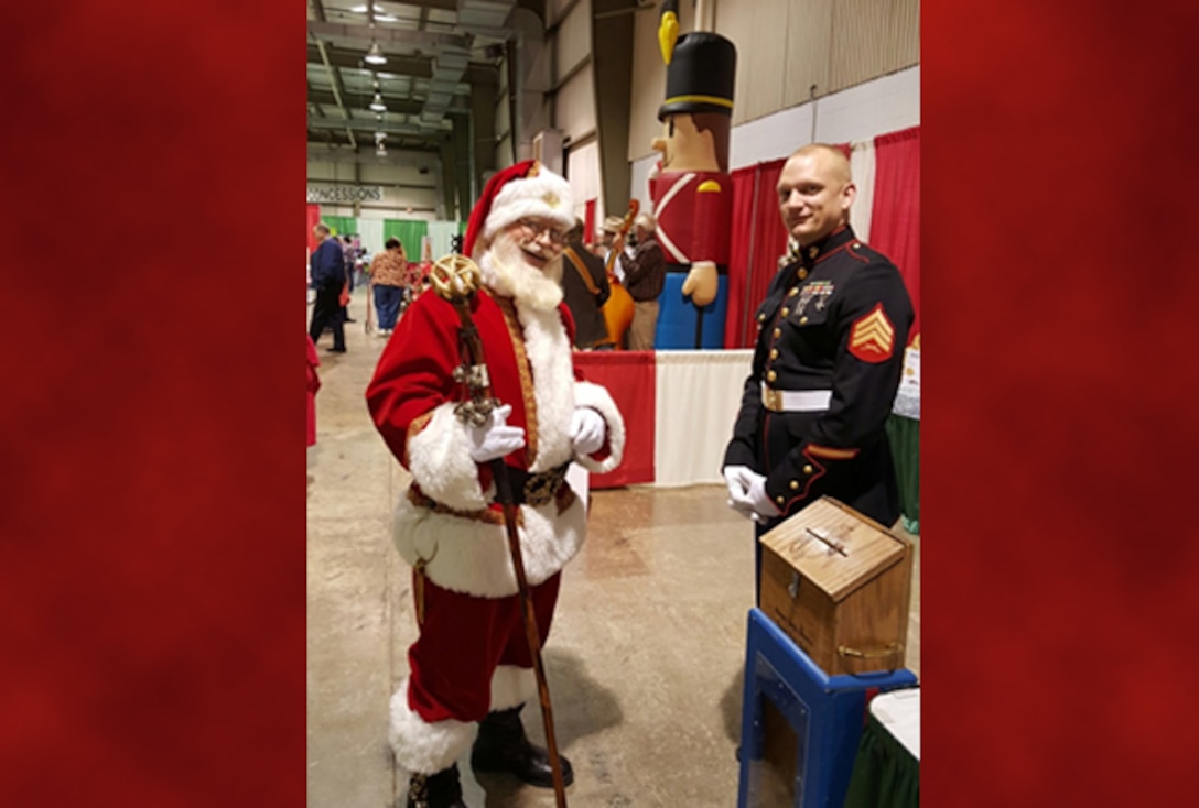 Kelty participates in a Toys for Tots event.