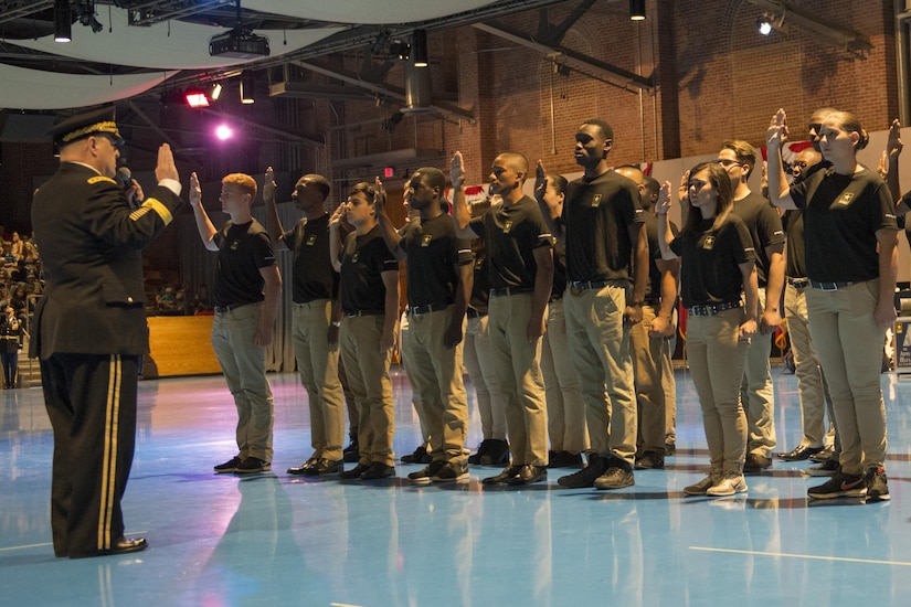 Army Chief of Staff Gen. Mark A. Milley swears in new soldiers