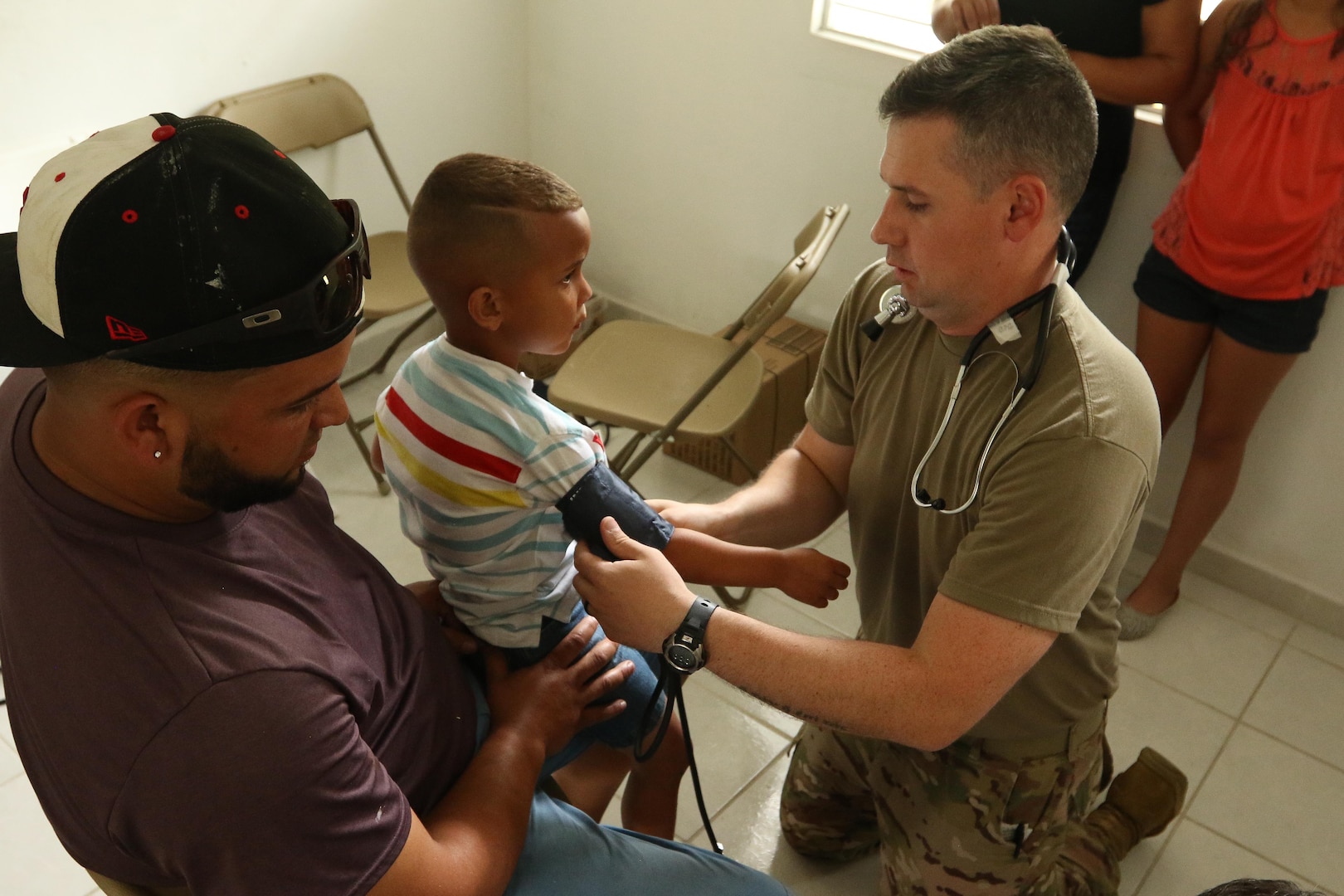 Ohio Guard medic helps parents and kids in Puerto Rico