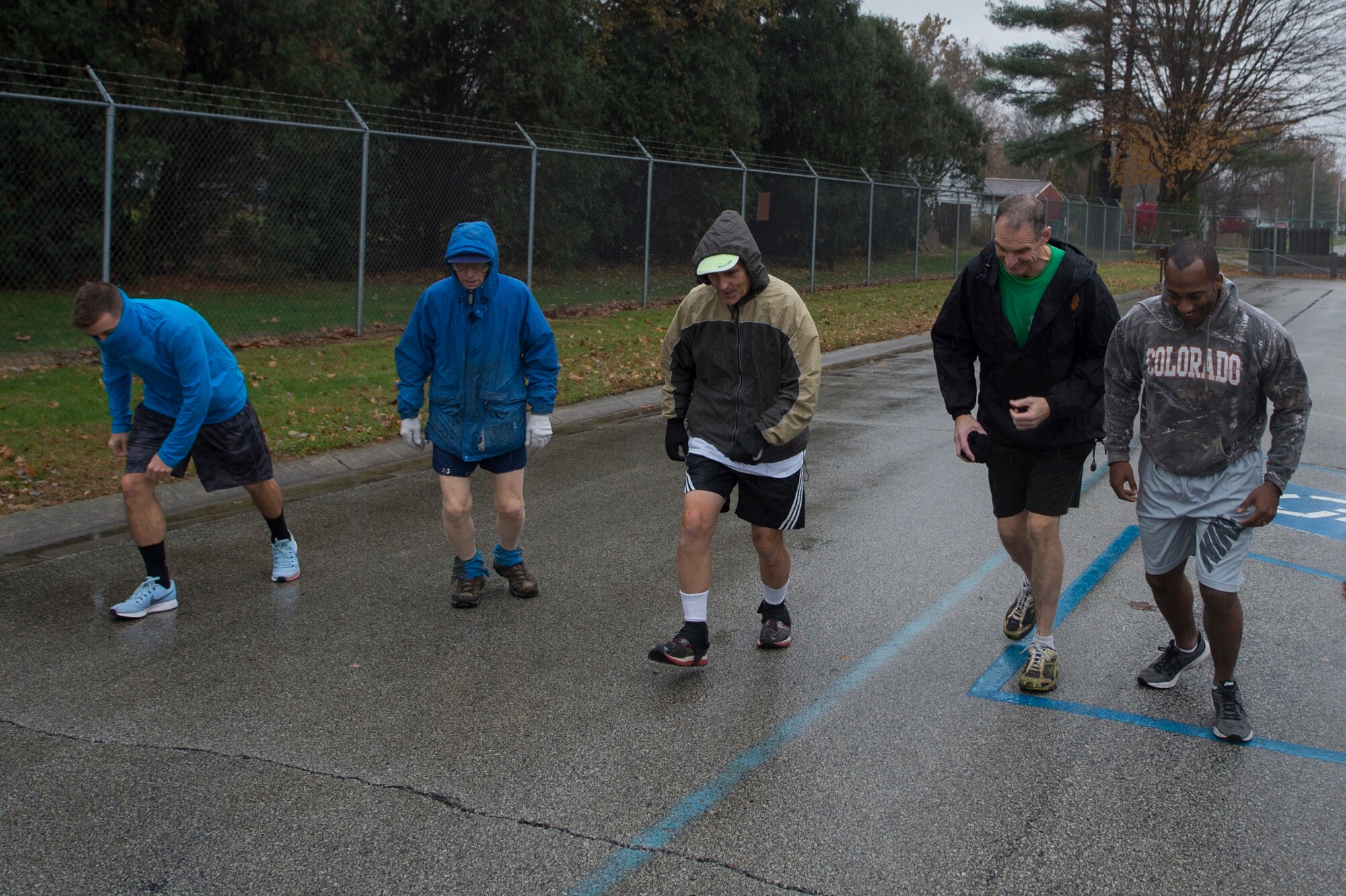 Runners gather at the starting line for Grissom’s annual Turkey Trot 5K on November 15, 2017 at Grissom Air Reserve Base, Ind. The winners of the run were awarded with a free turkey. (U.S. Air Force photo/Staff Sgt. Dakota Bergl)