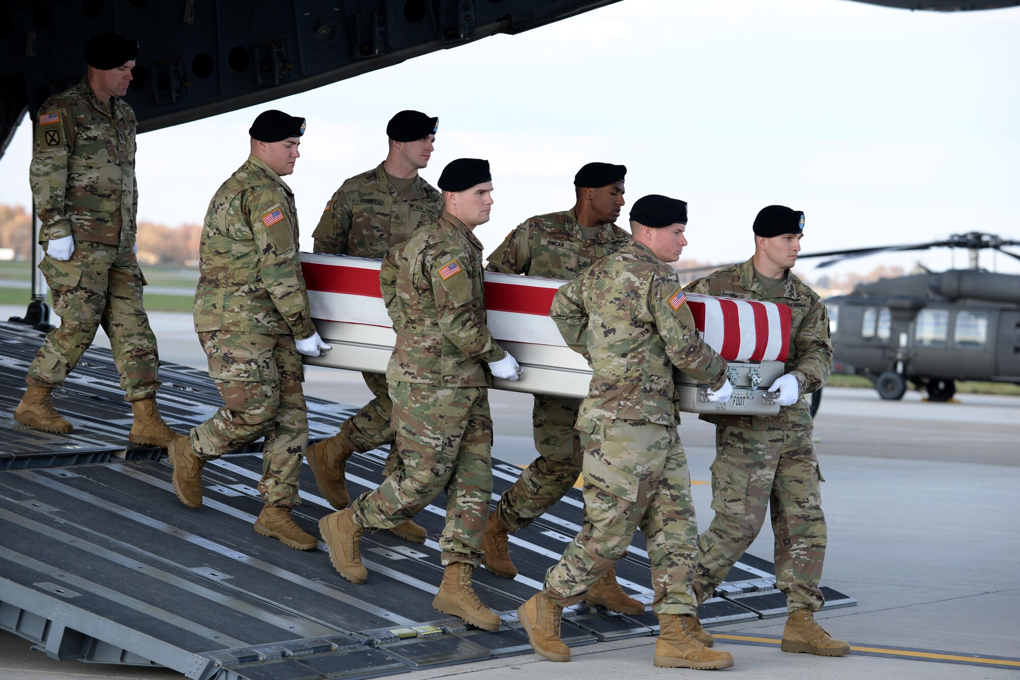 Dignified transfer for Army Sgt. 1st Class Hughton O. Brown