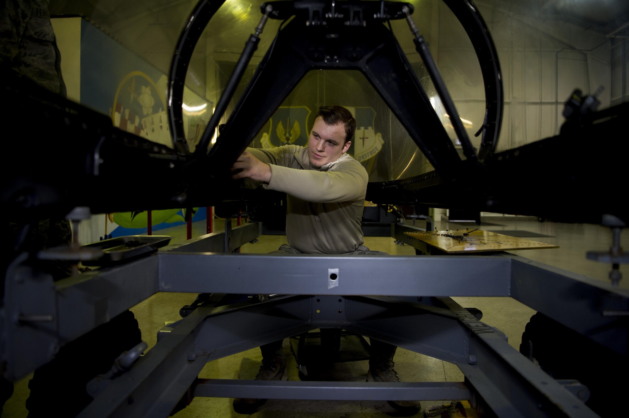 The egress shop is responsible for maintaining equipment such as ejection seats, canopies and other safety components of F-16 aircraft.
