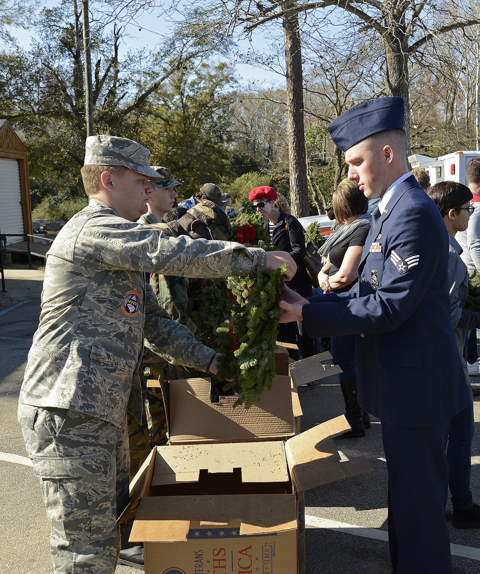 The program promotes laying wreaths on veterans’ graves to remember and honor military members who have passed away.