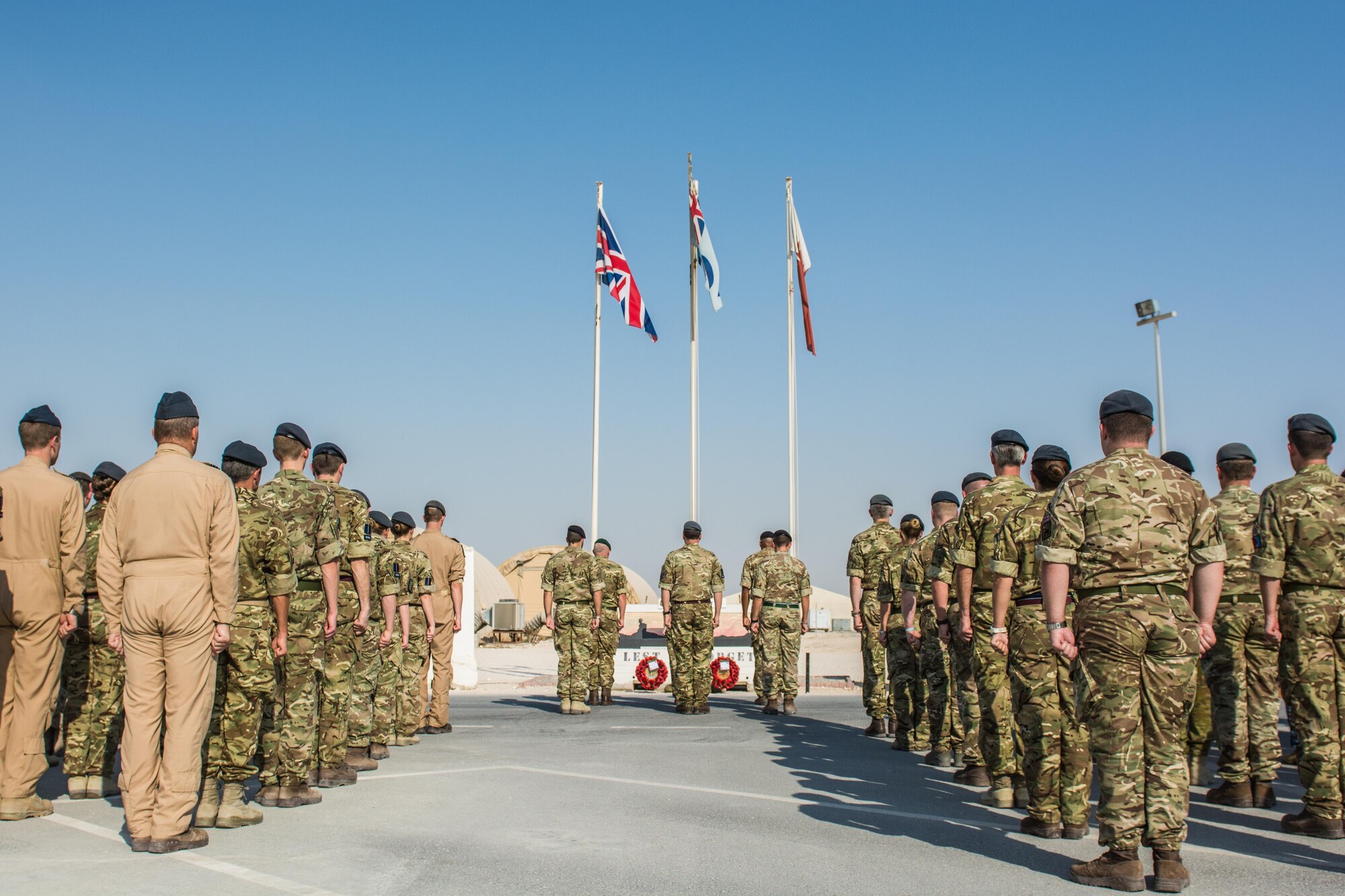 The Royal Air Force observes Remembrance Day at Al Udeid