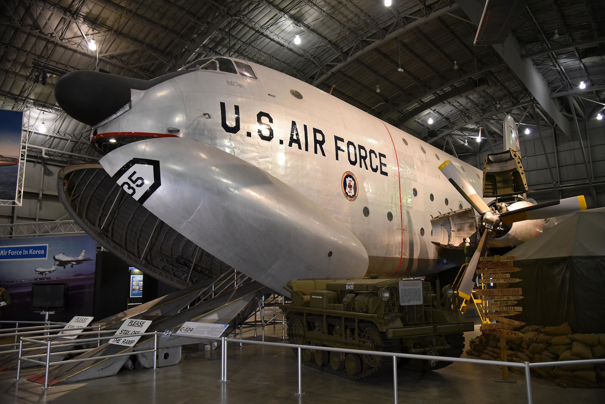 Douglas C-124C Globemaster II on display in the Korean War Gallery at the National Museum of the U.S. Air Force