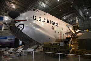 Douglas C-124C Globemaster II on display in the Korean War Gallery at the National Museum of the U.S. Air Force