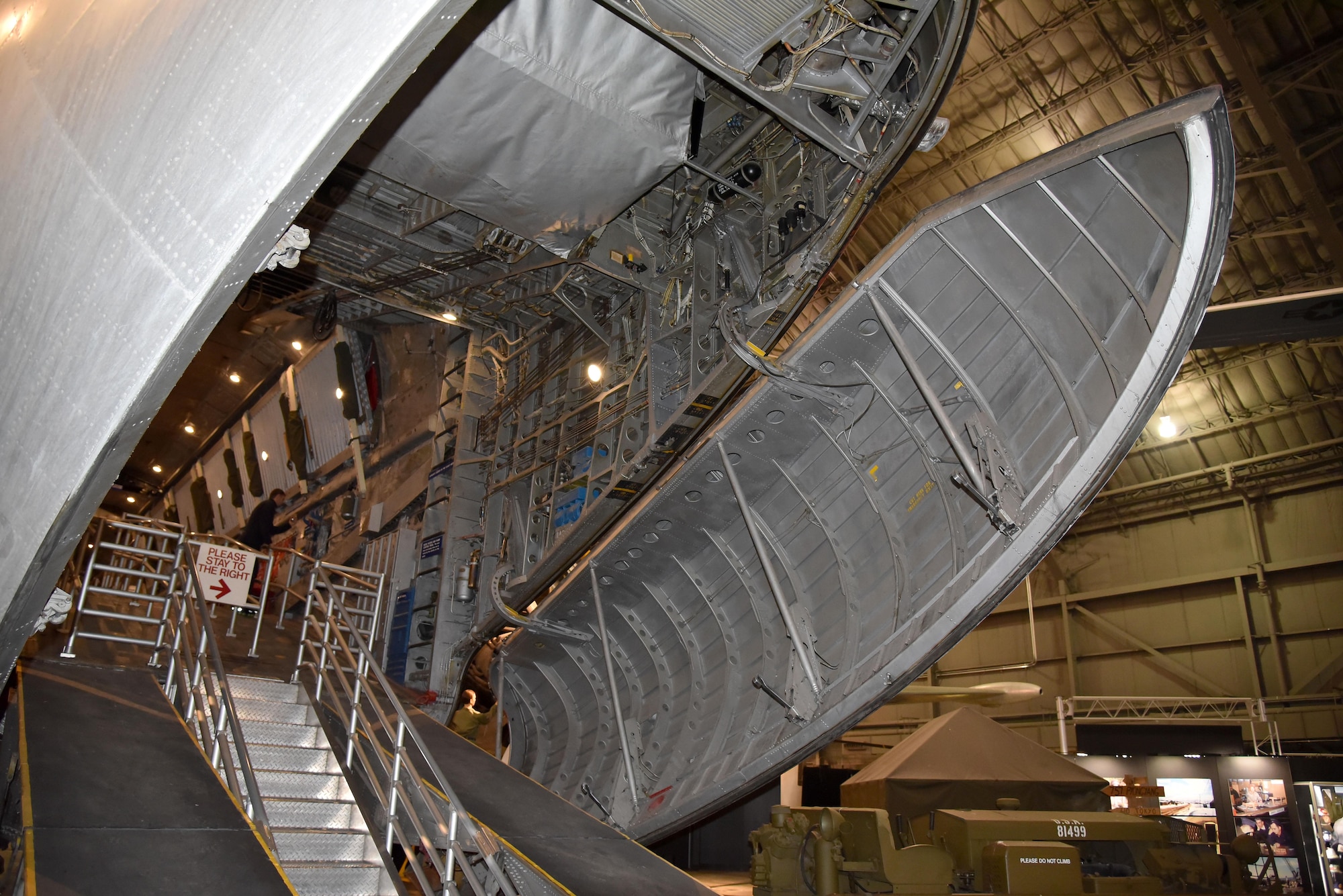 Interior view of the Douglas C-124C Globemaster II on display in the Korean War Gallery at the National Museum of the U.S. Air Force