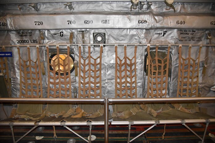 Interior view of the Douglas C-124C Globemaster II on display in the Korean War Gallery at the National Museum of the U.S. Air Force
