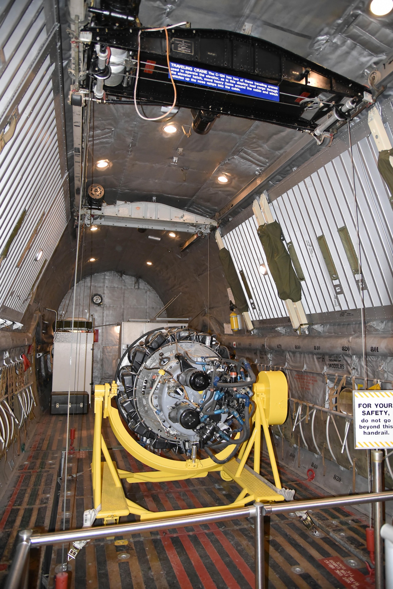 Interior view of the Douglas C-124C Globemaster II on display in the Korean War Gallery at the National Museum of the U.S. Air Force