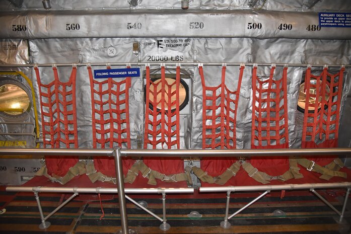Interior view of the Douglas C-124C Globemaster II on display in the Korean War Gallery at the National Museum of the U.S. Air Force