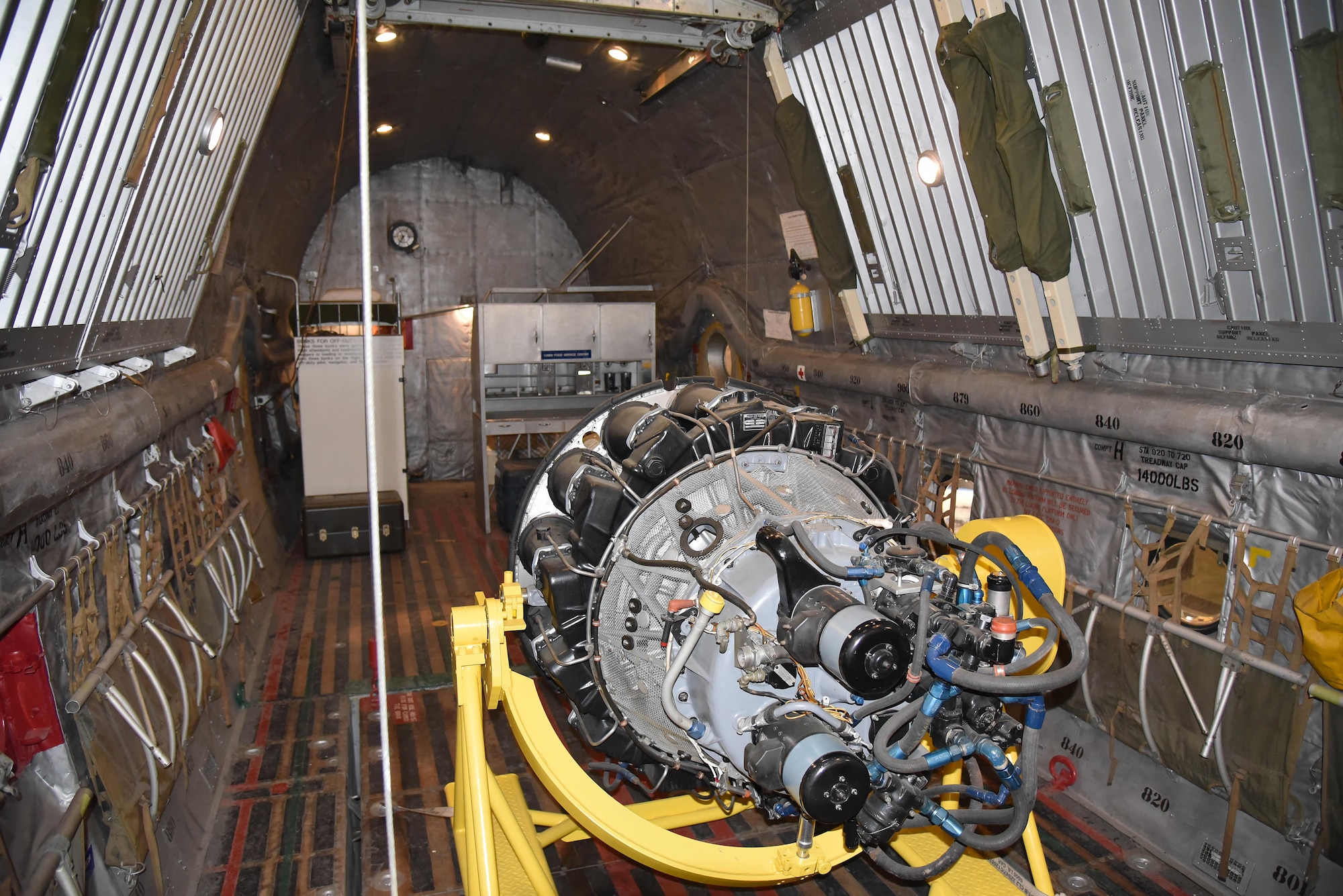 Interior view of the Douglas C-124C Globemaster II on display in the Korean War Gallery at the National Museum of the U.S. Air Force