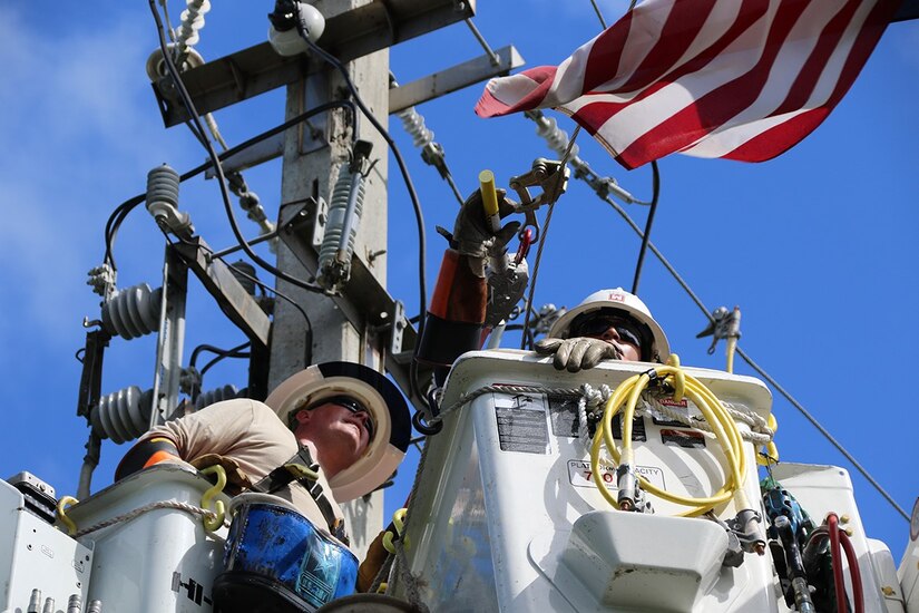 Soldiers work tirelessly to bring Puerto Rico's power back
