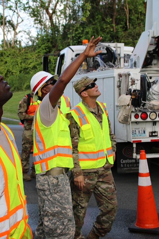Soldiers work tirelessly to bring Puerto Rico's power back