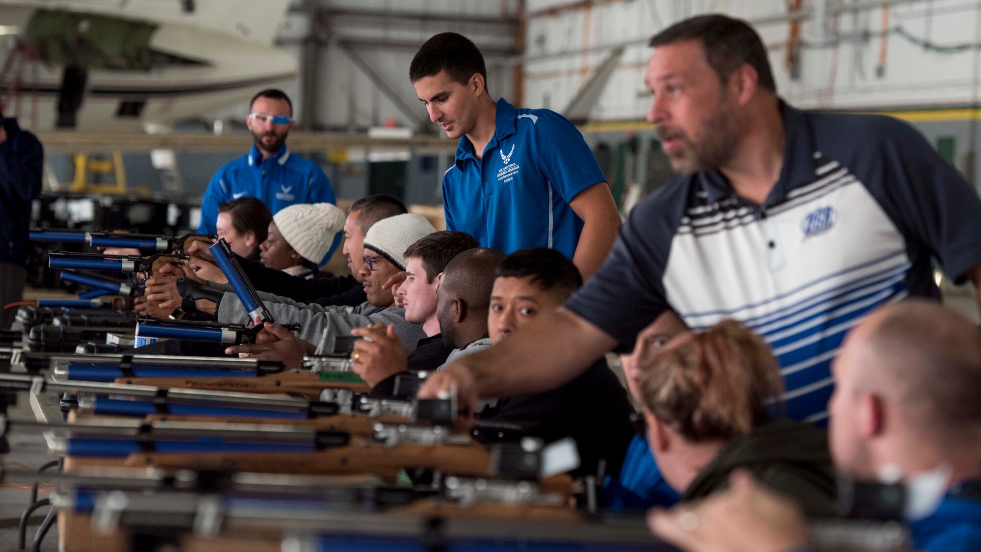 Shooting instructors teaching