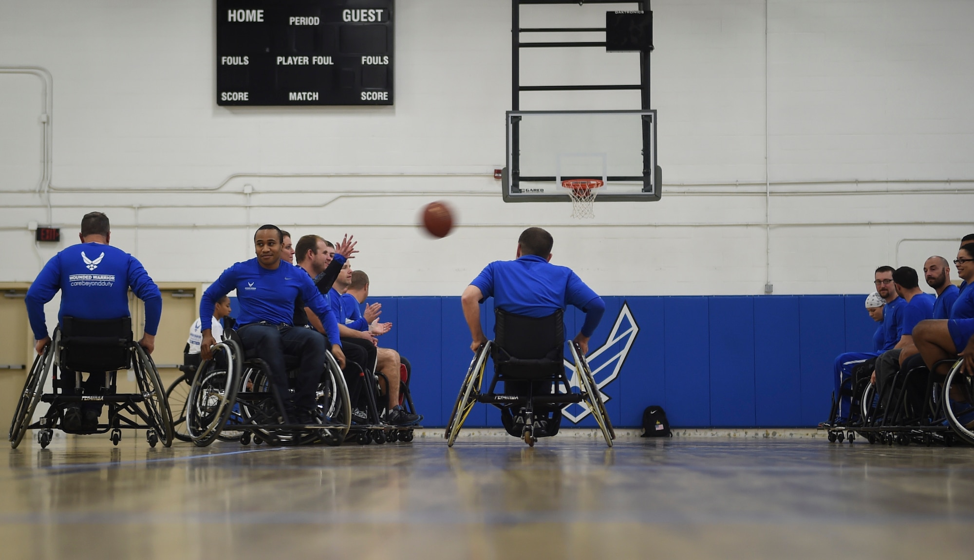 Warriors play wheelchair basketball
