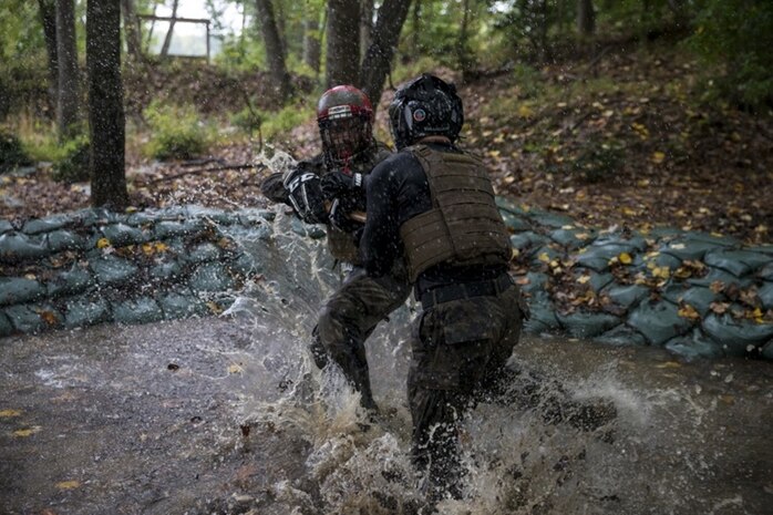 U.S. Marines with the Martial Arts Center of Excellence conduct training on Marine Corps Base Quantico, Va., Oct. 10, 2017.