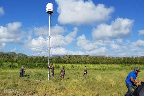 Two temporary DoD radars stand watch over Puerto Rico and the U.S. Virgin Islands, improving public safety as the islands continue to recover from Hurricane Maria. NOAA photo