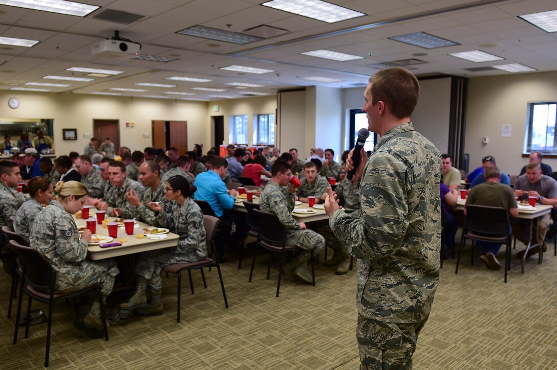 1st Lt. Brett Campbell, Buddhist chaplain at the 460th Space Wing, Buckley Air Force Base, Colorado.