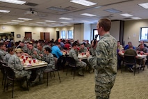 1st Lt. Brett Campbell, Buddhist chaplain at the 460th Space Wing, Buckley Air Force Base, Colorado.