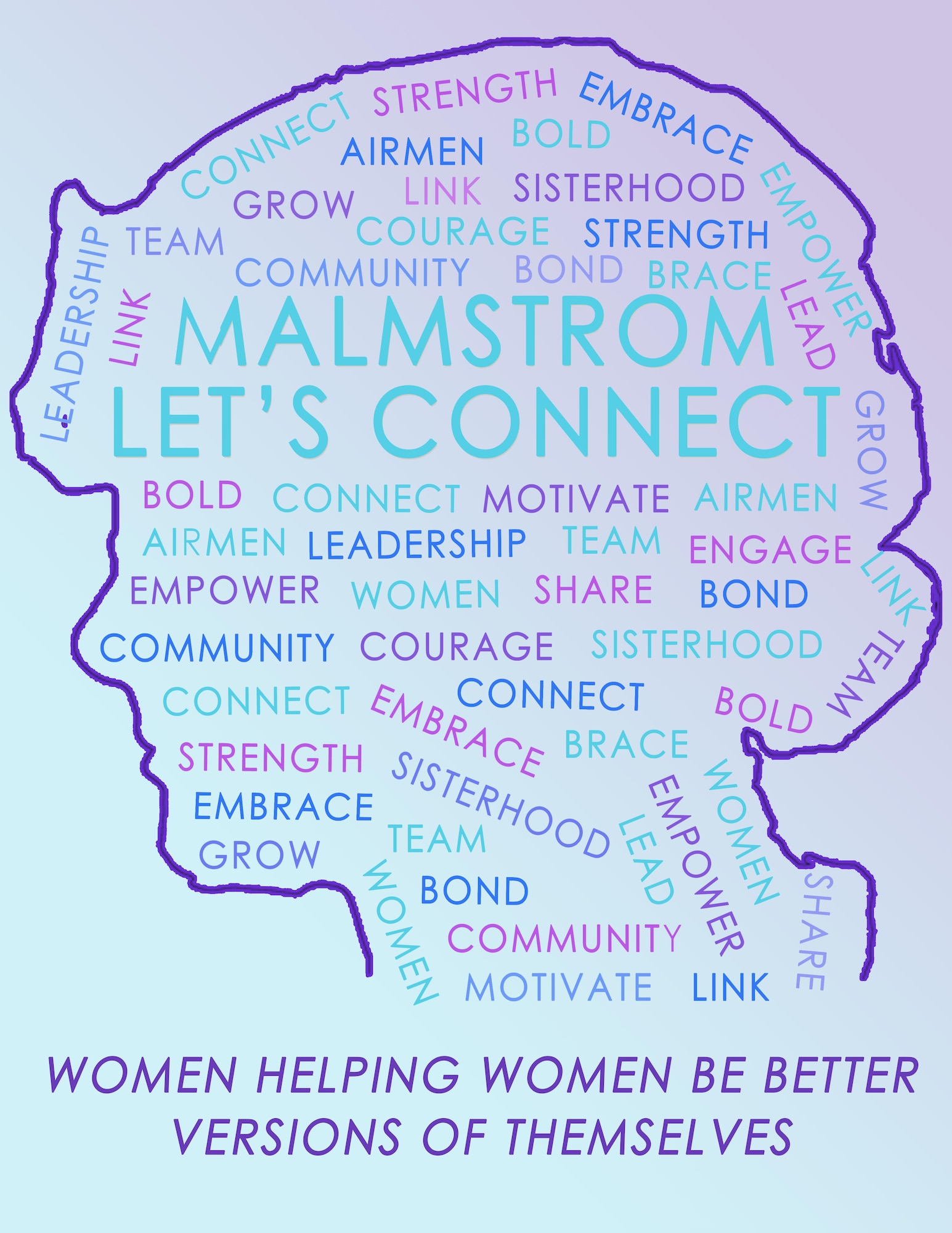 Malmstrom’s “Let’s Connect” graphic. (U.S. Air Force graphic by 2nd Lt. Megan Duenas)