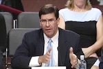 Dr. Mark T. Esper testified before the Senate Armed Services Committee, Nov. 2, 2017, as part of his confirmation hearing. On Nov. 15, 2017, Esper was confirmed by a vote in the Senate, 89-6, to become the 23rd secretary of the Army.