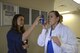 Yyolany Caffrey, 56th Medical Group Health Promotions coordinator, performs a carbon monoxide test on Airman 1st Class Amanda Giovannoni, 56th Medical Group dental assistant, at Luke Air Force Base, Ariz., Nov. 17, 2017. The test was used to compare lung function of non-smokers versus smokers. (U.S. Air Force photo/Airman 1st Class Caleb Worpel)