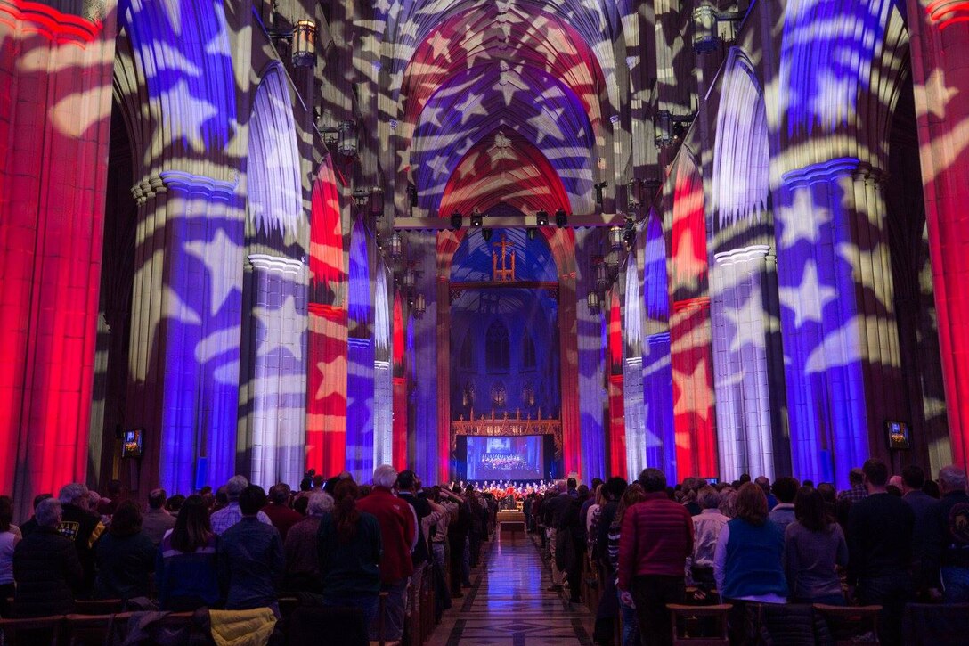 On Saturday, Nov. 11, the Marine Chamber Orchestra performed a Veterans Day Concert at the Washington National Cathedral, along with the Cathedral Choir, in northwest Washington, D.C. (U.S. Marine Corps photo by Gunnery Sgt. Brian Rust/released)