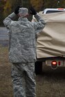 Lt. Col. Ronald Chastain, current operations chief, Joint Task Force Civil Support guides a vehicle at Ft. A.P. Hill, Virginia during a communications exercise. JTF-CS provides command and control for designated Department of Defense specialized response forces to assist local, state, federal and tribal partners in saving lives, preventing further injury, and providing critical support to enable community recovery. (Official DOD Photo MC2 Benjamin Liston)