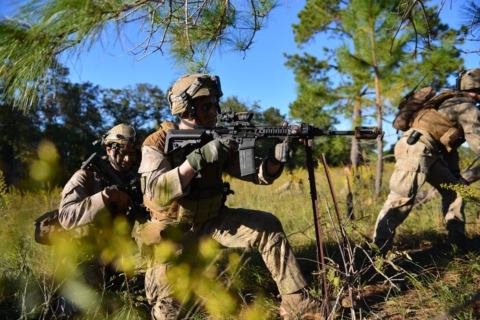 Members of participating units conduct a scenario at Colmar Urban Training Center during Bold Quest 17.2. The four U.S. Armed Services, U.S. National Guard, U.S. Special Operations Command joined NATO Headquarters and 16 Partner Nations as participants and observers involving approximately 1,800 personnel on site and operating or supporting from distributed locations. This demonstration collected both technical data on systems and subjective judgments from the warfighters using them.