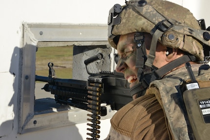 A member of one of the participating units carries out a drill at Colmar Urban Training Center during Bold Quest 17.2. U.S. Forces and 16 Partner Nations deployed or participated off site in BQ17.2, the latest in a series of Coalition Capability Demonstration and Assessment events sponsored by the Joint Staff with 18 days of data collection completed between mid-October and early November in the Savannah, Ga., area.