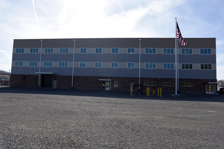 Officials dedicated the new Construction Support Building Nov. 20, 2017 at the Y-12 National Security Complex in Oak Ridge, Tenn. The three-story, 64,800-square-foot building will provide a combination of office and warehouse space and is the first permanent structure constructed as part of the Uranium Processing Facility project. (USACE photo by Lee Roberts)