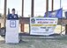 U.S. Air Force Col. Ricky Mills, 17th Training Wing commander, speaks during the 50th Vietnam War Commemoration at the Fort Concho parade ground in San Angelo, Texas, Nov. 18, 2017.  Mills made note of the 11 buildings on Goodfellow that are named in recognition of Vietnam veterans, including Albert Tijerina. (U.S. photo by Airman 1st Class Randall Moose/released)
