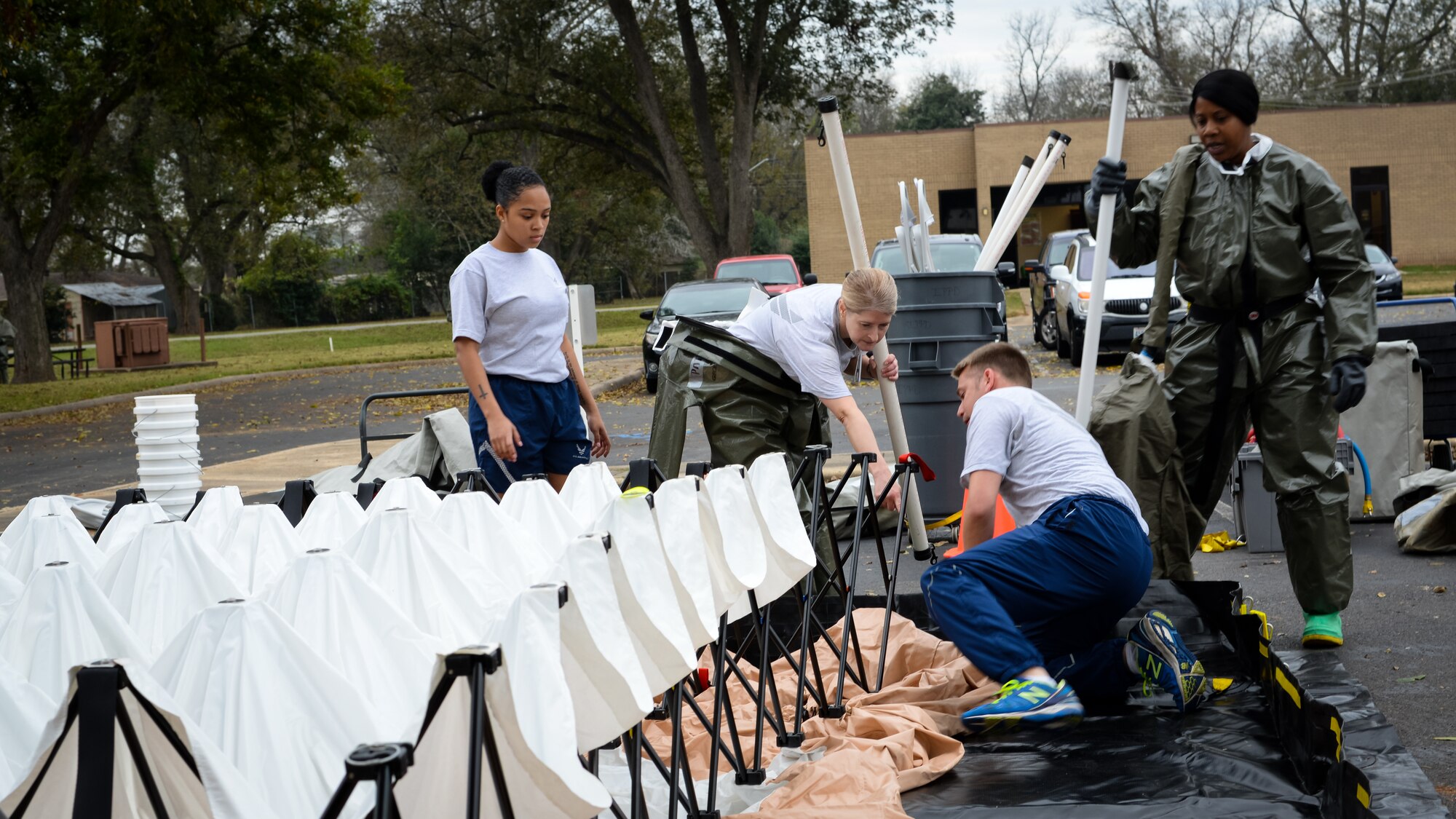 The exercise tested the 2nd Medical Group’s response to victims of a chemical, biological, radiological or nuclear attack.