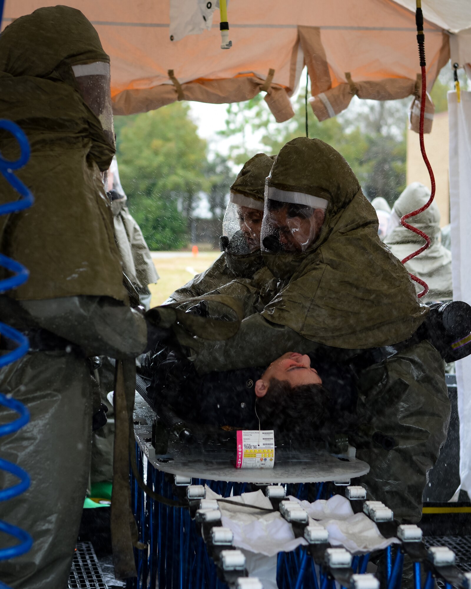 The exercise tested the 2nd Medical Group’s response to victims of a chemical, biological, radiological or nuclear attack.