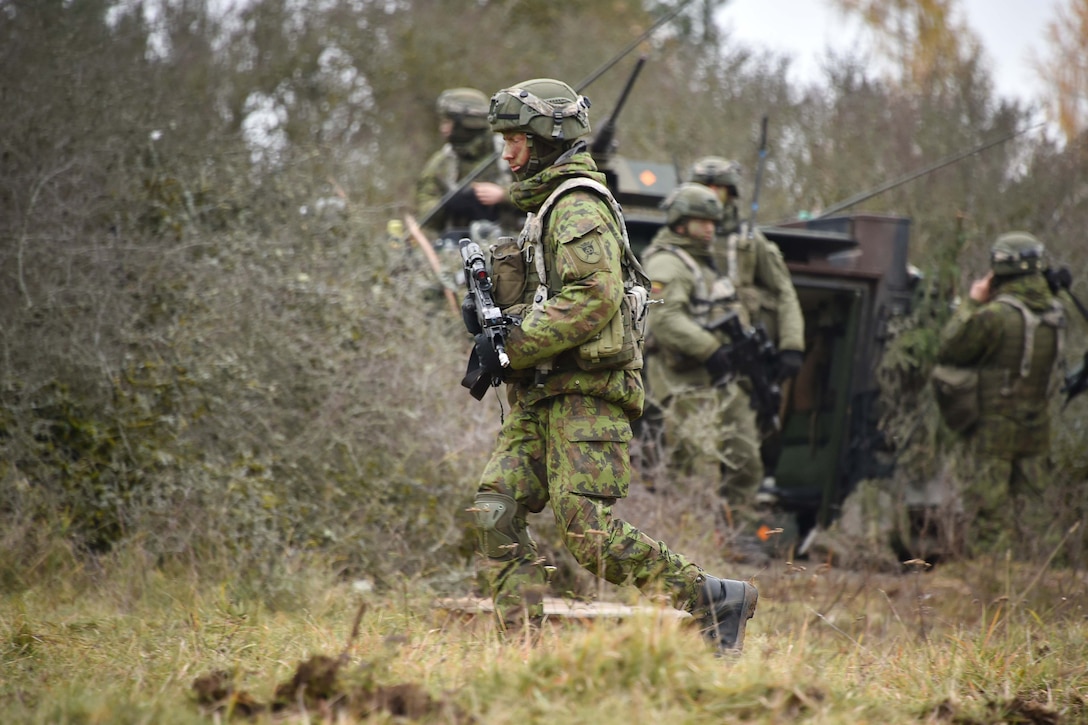 Lithuanian soldiers take part in Exercise Allied Spirit VII on the 7th Army Training Command’s Hohenfels Training Area, Germany.