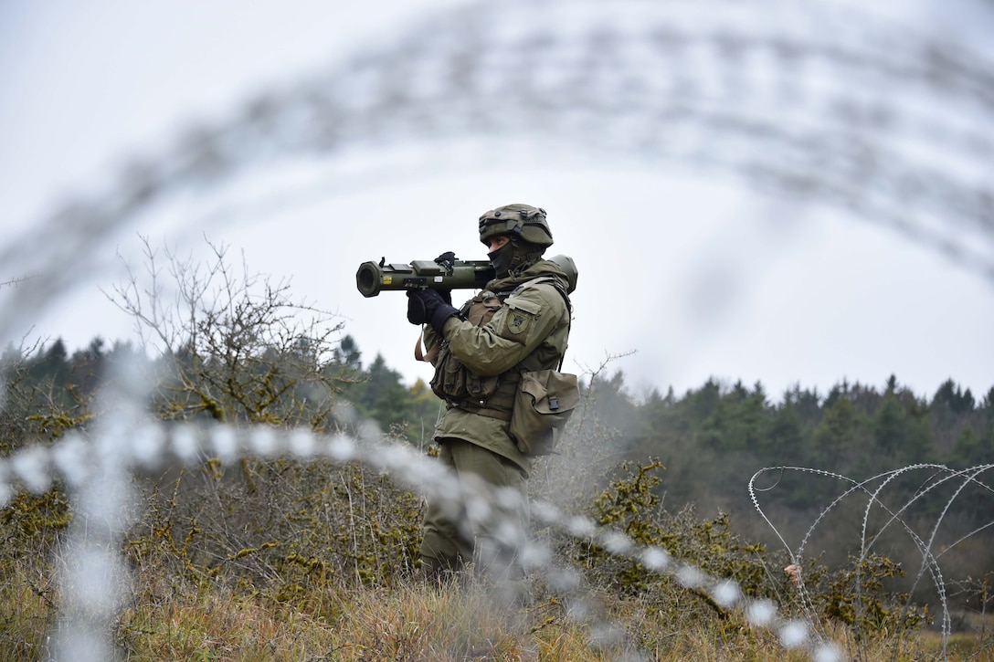 A Lithuanian soldier takes part in Exercise Allied Spirit VII on the 7th Army Training Command’s Hohenfels Training Area, Germany.