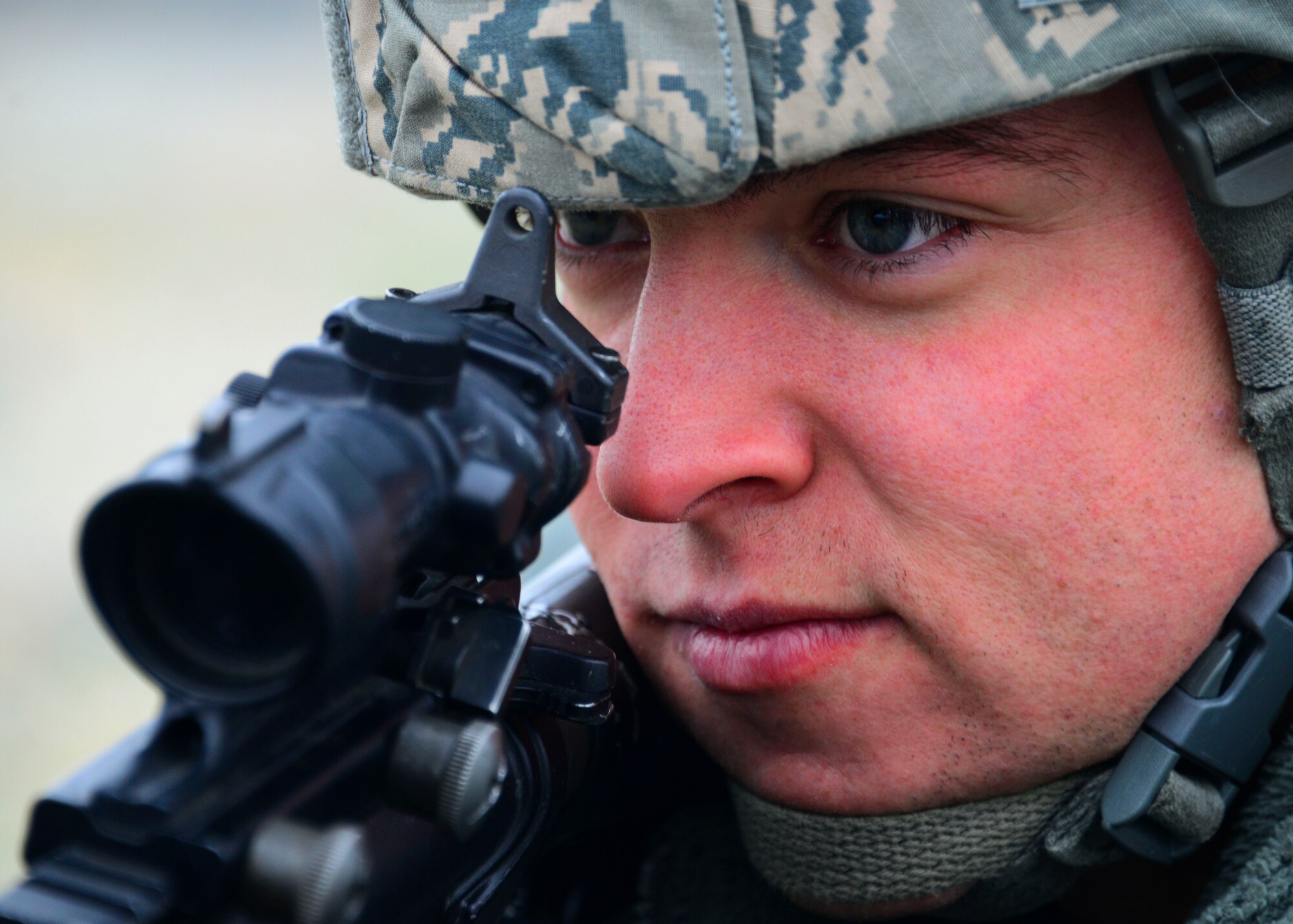 Staff Sgt. Matthew Mundy, 92nd Security Forces Squadron certified defense operations controller, secures the flightline during Exercise Global Thunder 2018 at Fairchild Air Force Base, Washington, Nov. 4, 2017. Global Thunder is an annual U.S. Strategic Command (USSTRATCOM) exercise designed to provide training opportunities to test and validate command, control and operational procedures. The training is based on a notional scenario developed to drive execution of USSTRATCOM and component forces’ ability to support the geographic combatant commands, deter adversaries and, if necessary, employ forces as directed by the President of the United States. (U.S. Air Force photo/Senior Airman Janelle Patino)