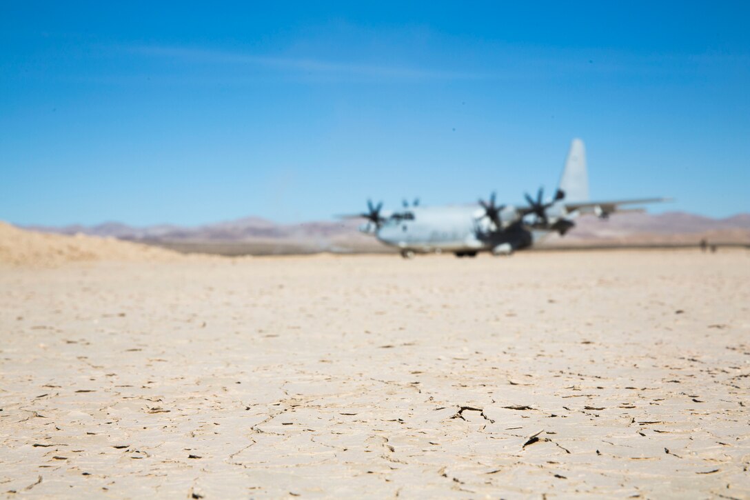 Uneven Grounds: VMGR-352 Marines performs desert landings