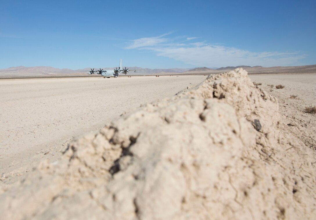Uneven Grounds: VMGR-352 Marines performs desert landings